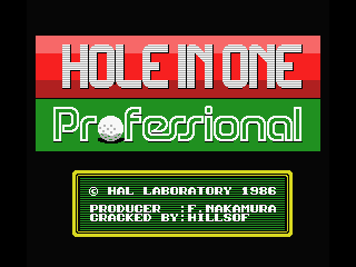 Hole In One Professional screenshot 3 for MSX